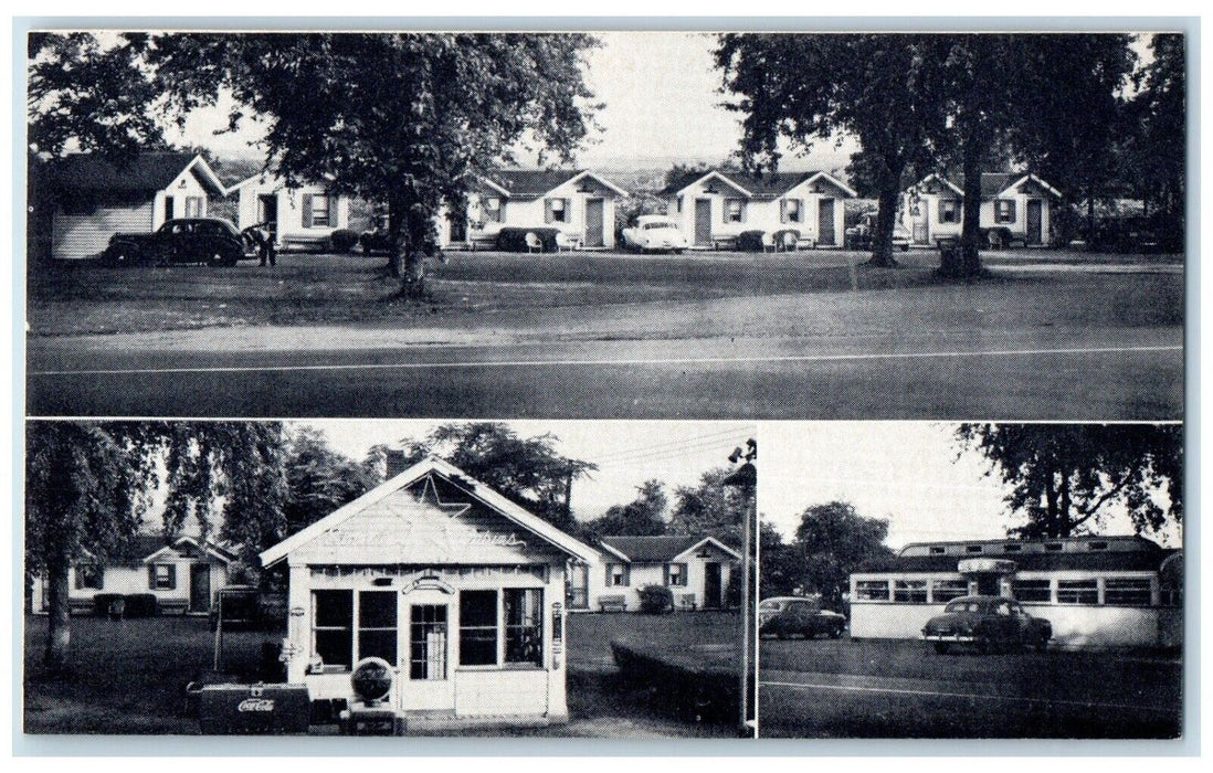 1958 Starlite Tourist Camp And Diner Westfield New York NY Multiview Postcard