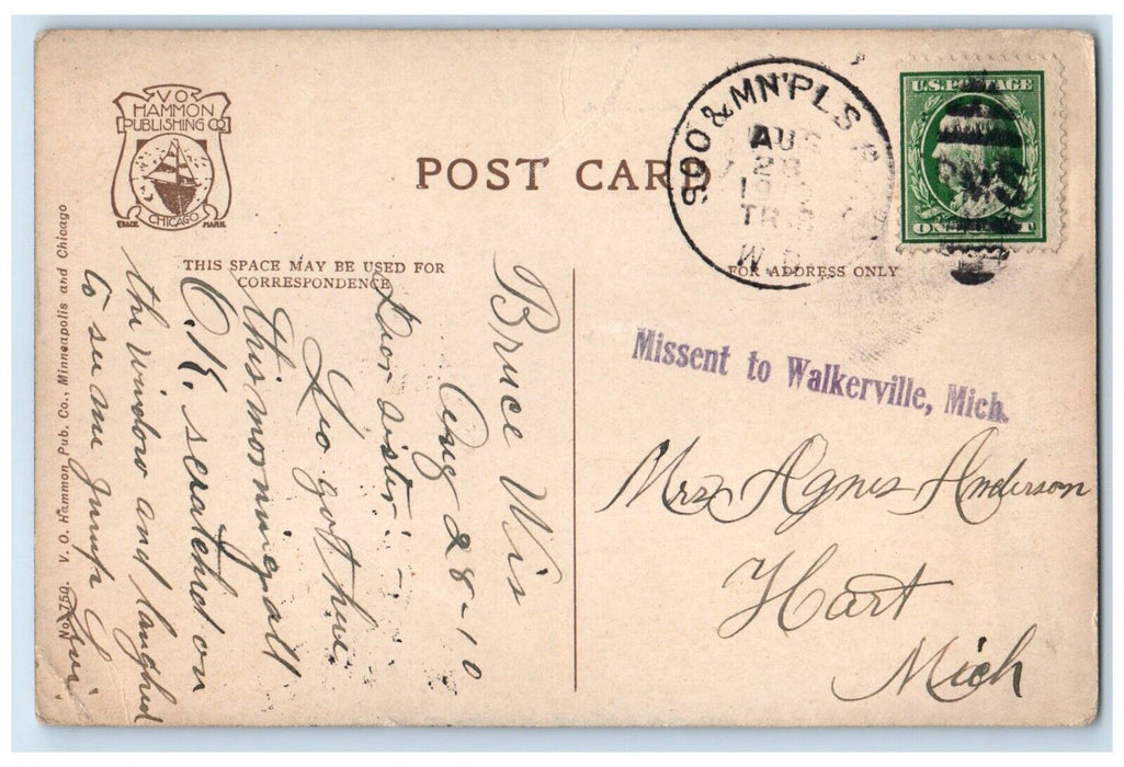 1910 Indians Mounds Wheelchair Garden Park Flower St. Paul Minnesota MN Postcard