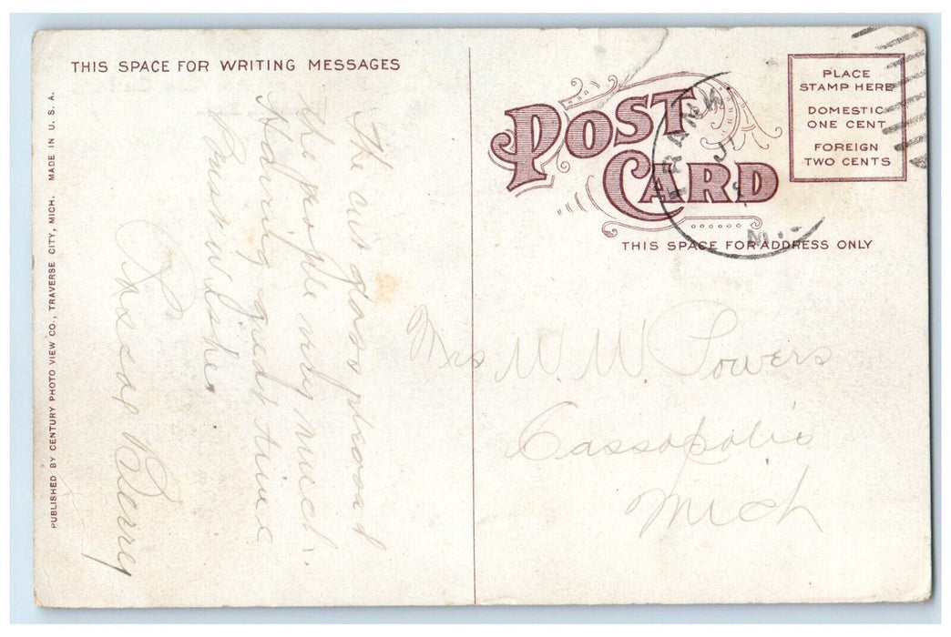 c1910 Hotel Royal Frontenac Ann Harbor Car Ferry Frankfort Michigan MI Postcard