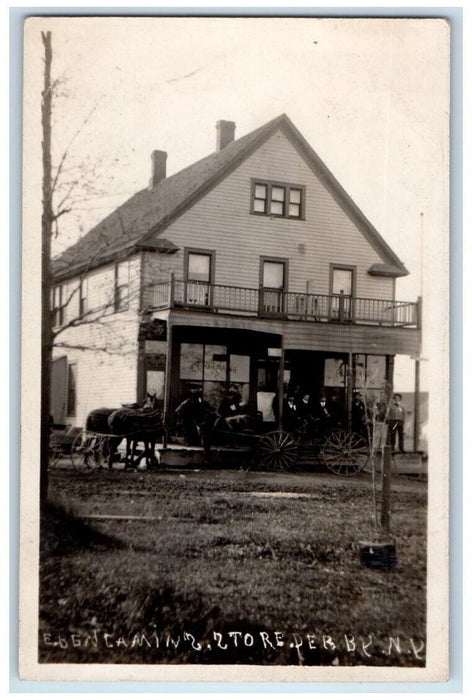 c1910's Clothing Store Business Horse Employee Derby NY RPPC Photo Postcard