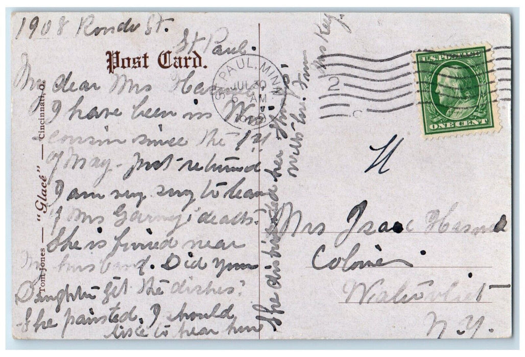 1909 Hills Indian Mound Field Trees Park St. Paul Minnesota MN Vintage Postcard
