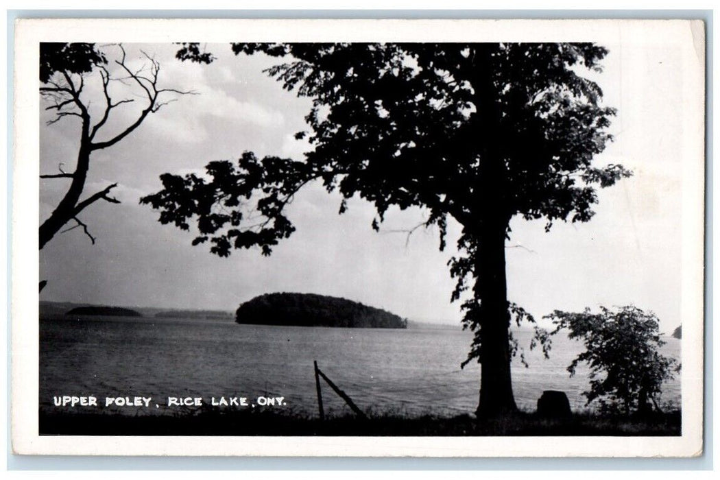c1909 Upper Foley Rice Lake Island View Ontario Canada RPPC Photo Postcard