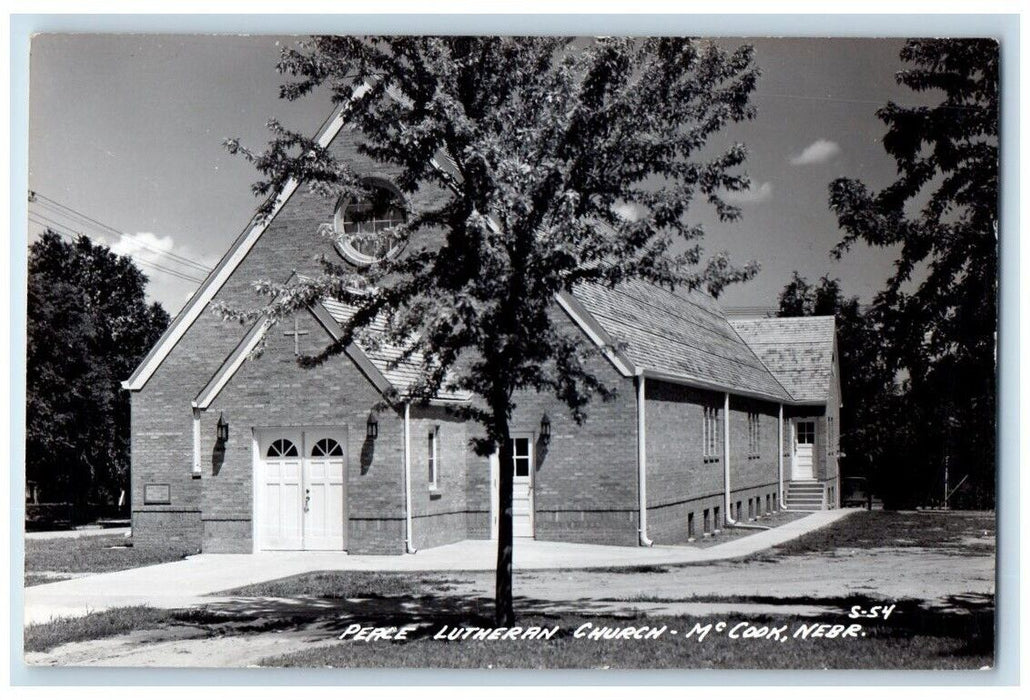 c1940's Peace Lutheran Church View McCook Nebraska NE RPPC Photo Postcard