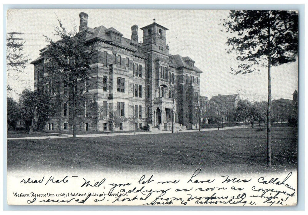 1906 Western Reserve University Adelbert College Cleveland Ohio Vintage Postcard