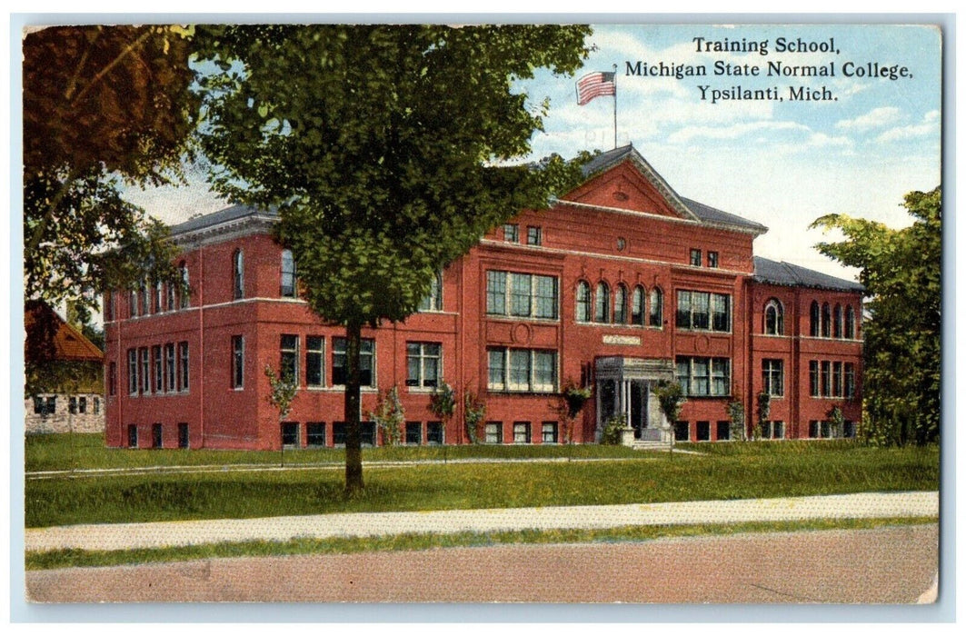 1919 Training School Michigan State Normal College Ypsilanti Michigan Postcard
