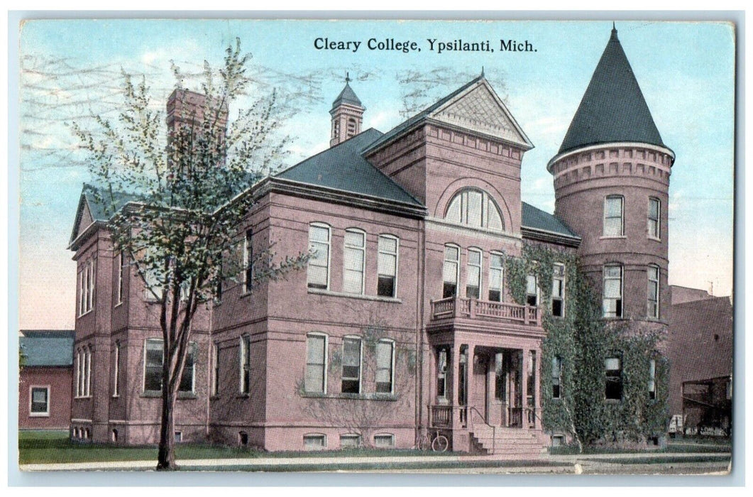 1918 Exterior View Cleary College Building Ypsilanti Michigan MI Posted Postcard