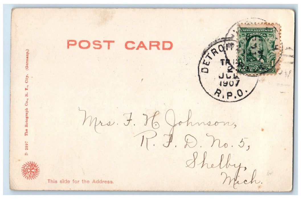 1907 Exterior View Michigan State Normal School Ypsilanti Michigan MI Postcard