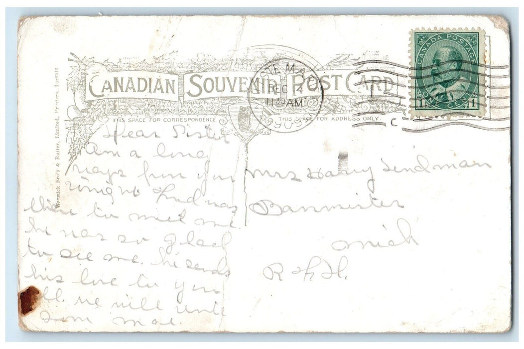 1909 First Lock on the American Continent Sault Ste. Marie Canada Postcard