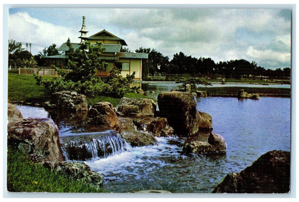 c1950's Nikka Yuko Centennial Garden Lethbridge Alberta Canada Vintage Postcard