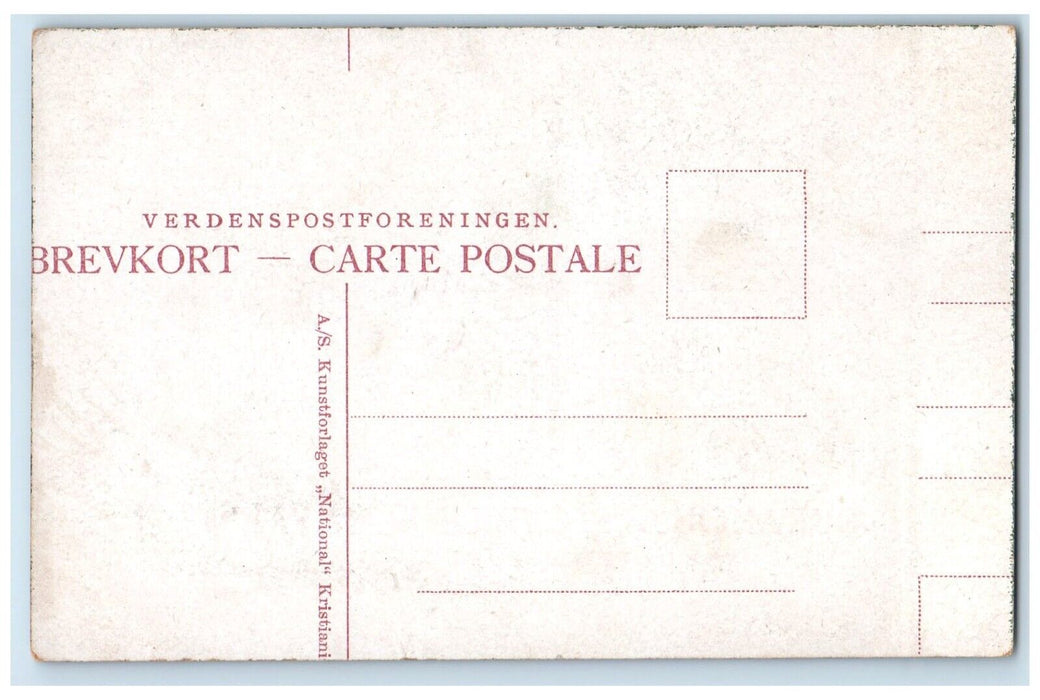 c1910 Logo Building View Christiana Theatre Norway Antique Unposted Postcard