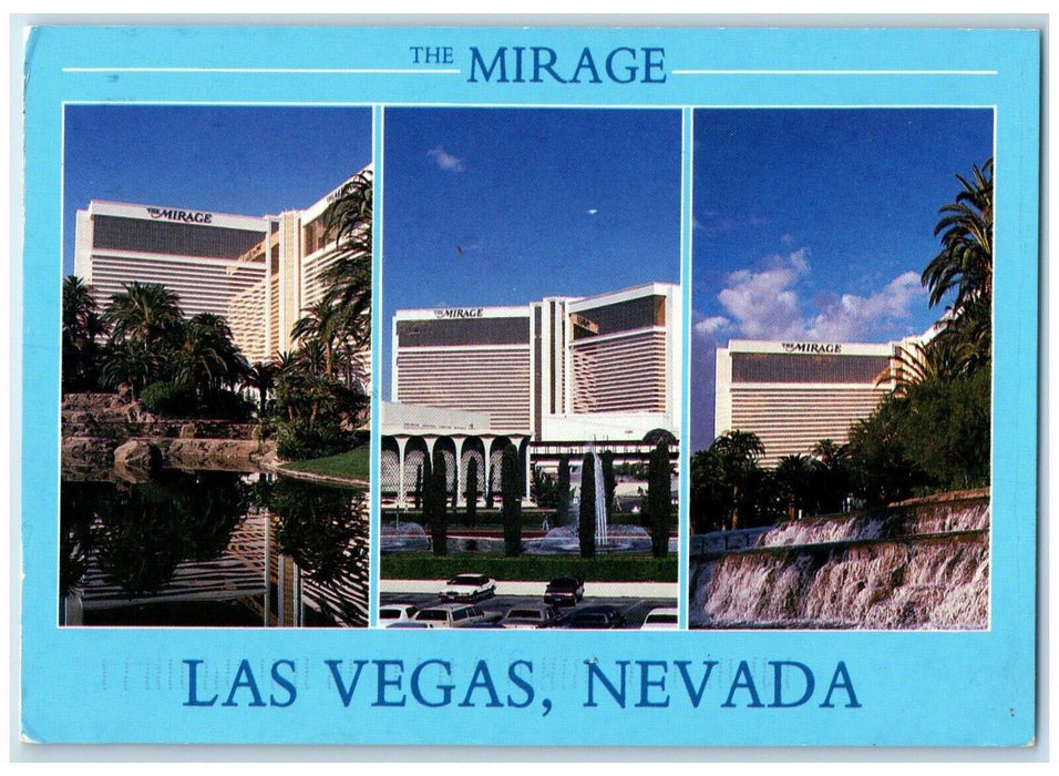 1996 Mirage Hotel Casino Resort Exterior Las Vegas Nevada NV Multiview Postcard