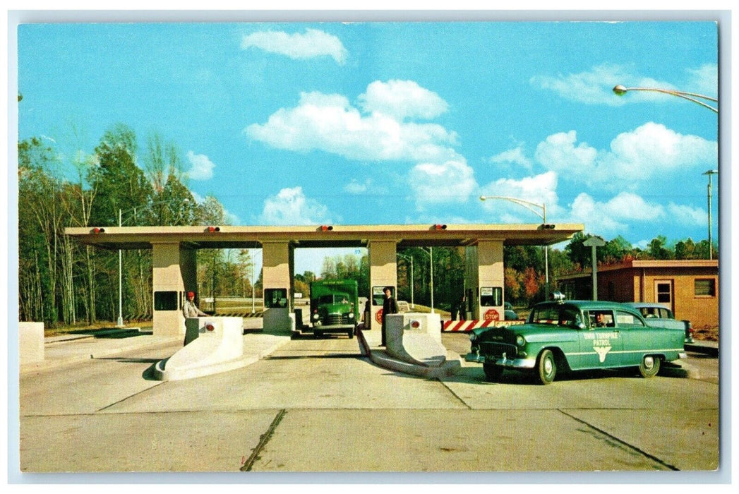 c1960 One Toll Plazas Leading Ohio Ultra-Modern Turnpike Toledo Ohio OH Postcard