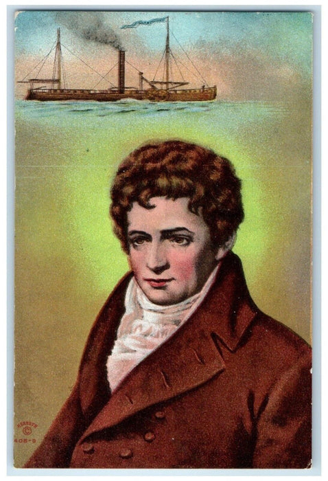 c1910's Robert Fulton Clermont Steamer Ship From New York To Albany Postcard