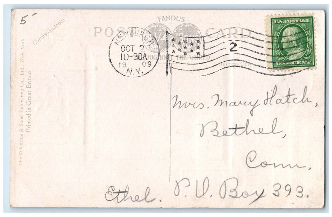 1909 The Half Moon Hendrik Hudson Windmill Dutch Shoe Newburgh NY Postcard