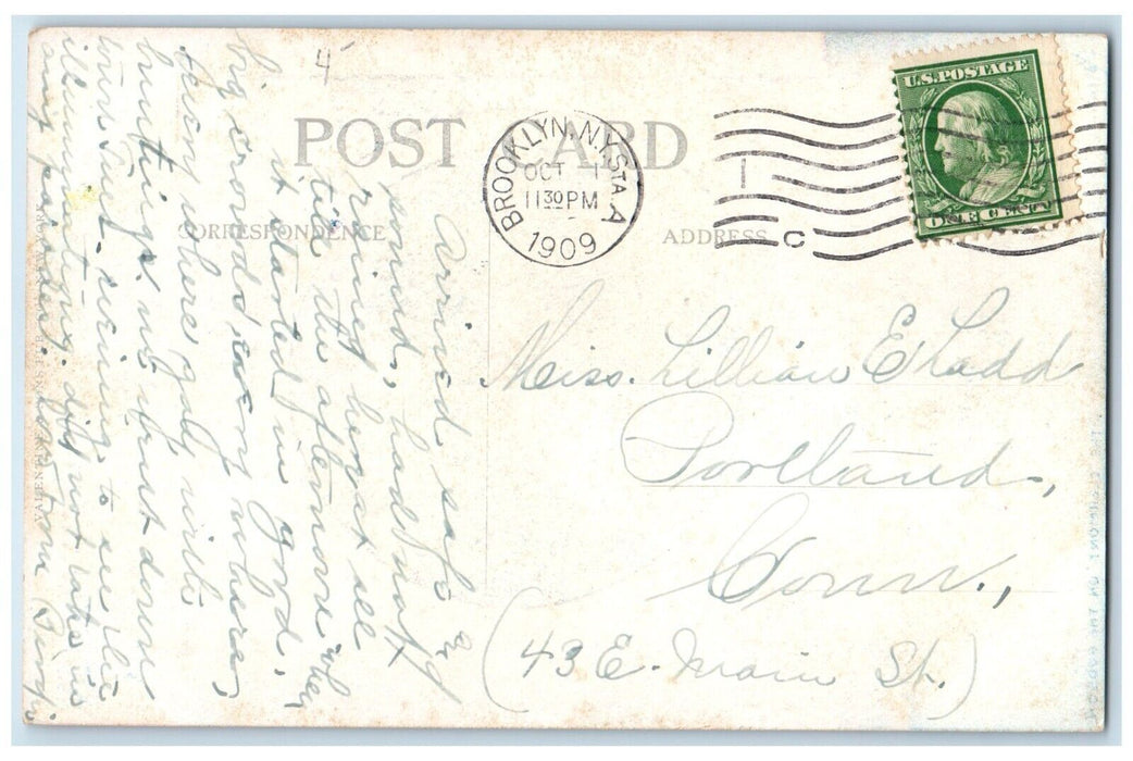 1909 Hudson Fulton Celebration Robert Fulton Steamer Ship Wall Antique Postcard