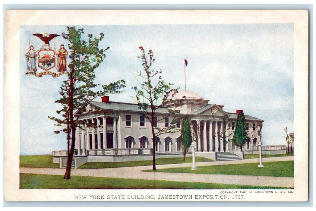 1907 New York State Building Jamestown Exposition Norfolk Virginia VA Postcard