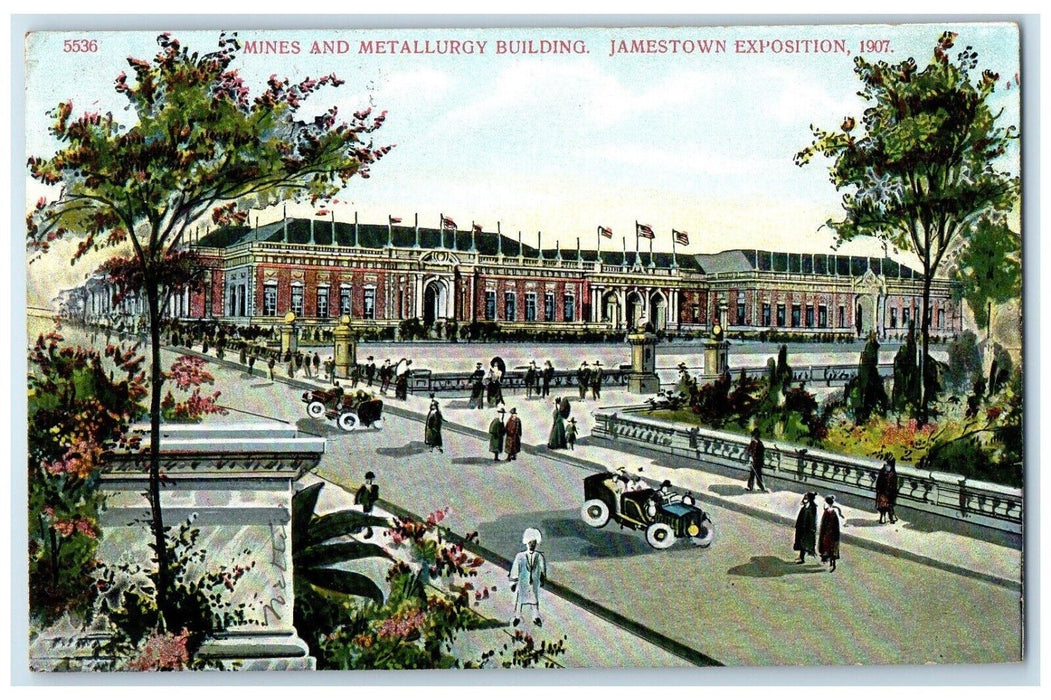 1908 Mines And Metallurgy Building Jamestown Exposition Norfolk VA Postcard