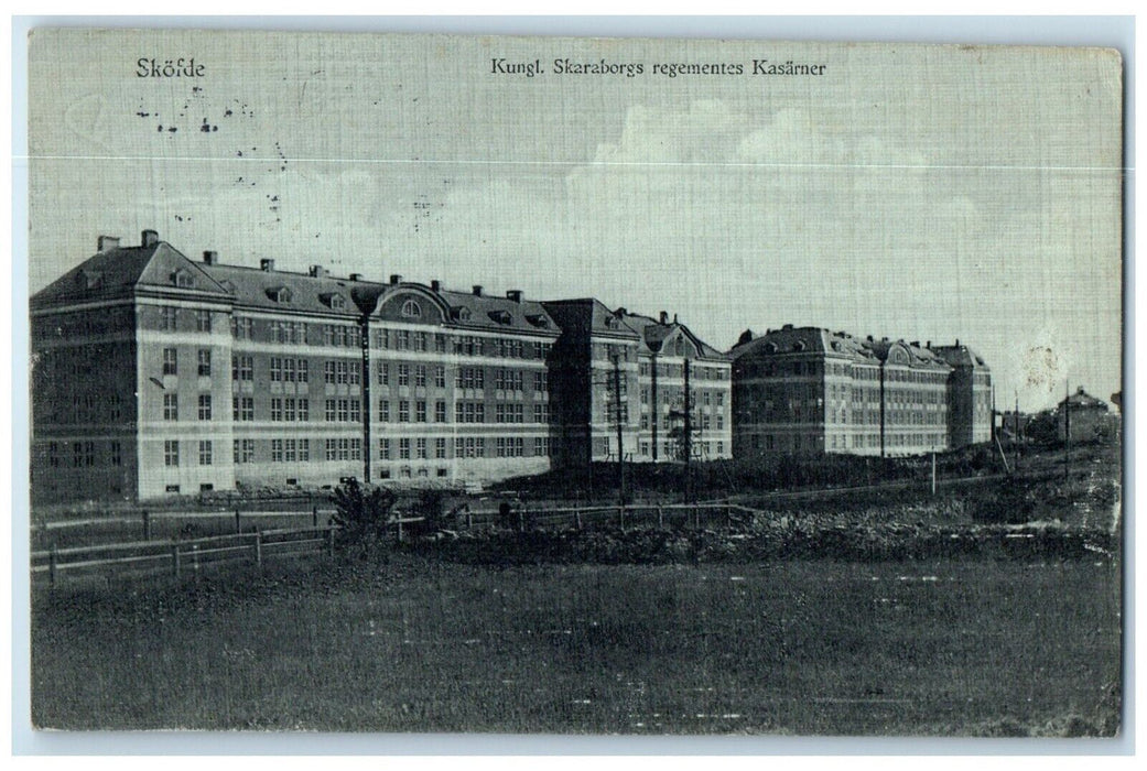 c1940's Skaraborgs Regulated Kasarne Kungl. Sweden Vintage Posted Postcard