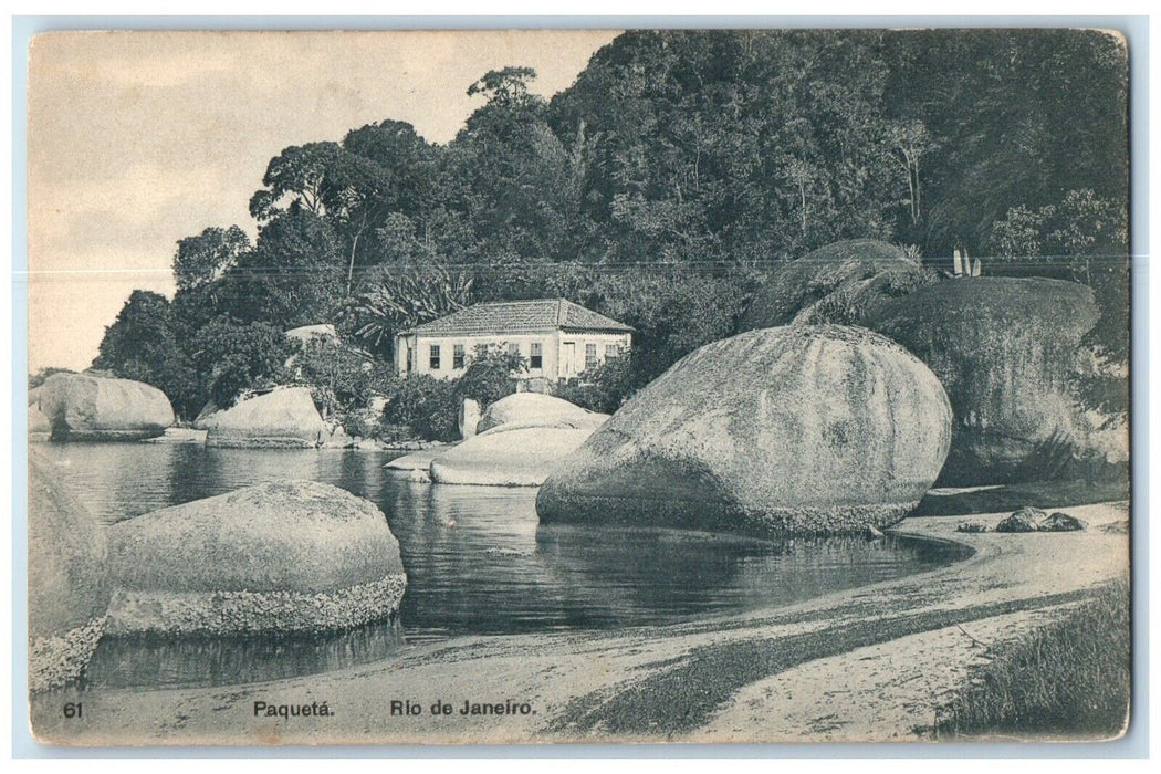 c1905 Rocky View Rio De Janeiro Paqueta Brazil Unposted Antique Postcard