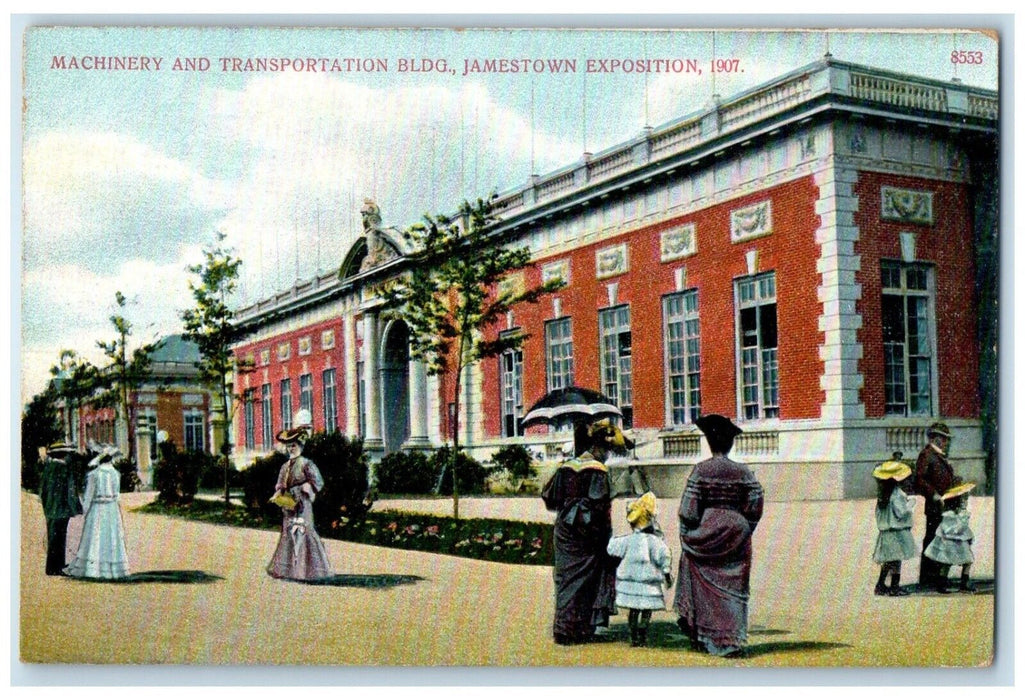 c1910's Machinery And Transportation Bldg. Jamestown Exposition VA Postcard