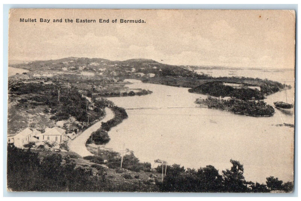 c1910 Mullet Bay and the Eastern End of Bermuda Antique Posted Postcard