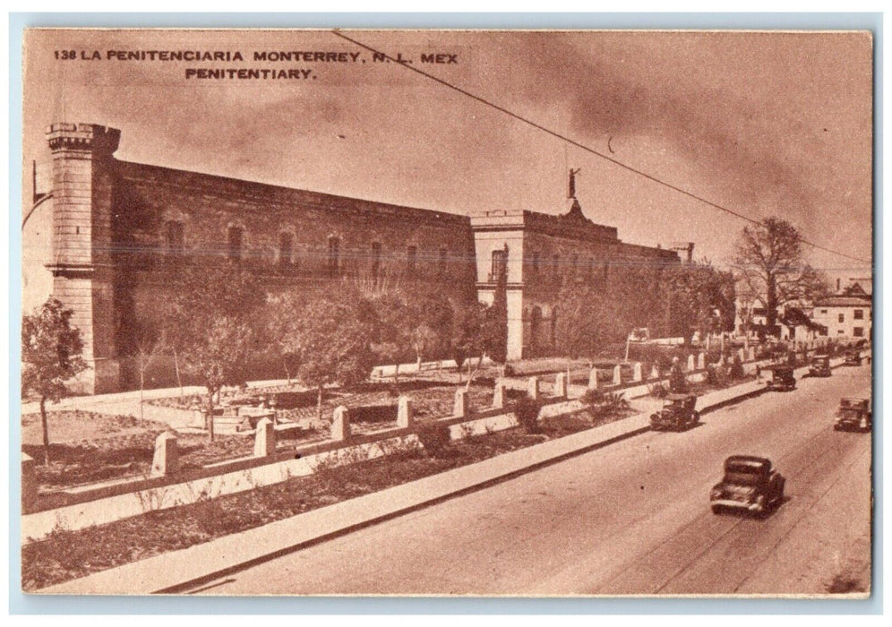 c1910 La Penitenciaria Monterrey N.L. Mexico Antique Unposted Postcard