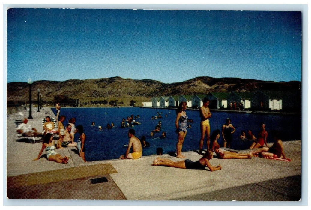 c1960 Reno Hot Springs Outdoor Hot Mineral Water Pool Reno Nevada NV Postcard