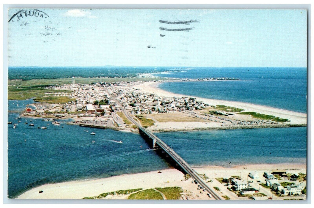 1987 Aerial View State Park Bridge Lake Hampton Beach New Hampshire NH Postcard