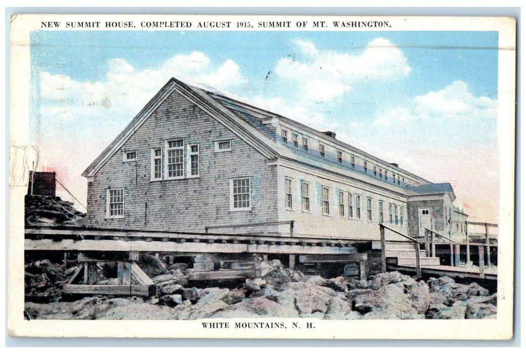 1923 New Summit House White Mountains New Hampshire NH Vintage Antique Postcard