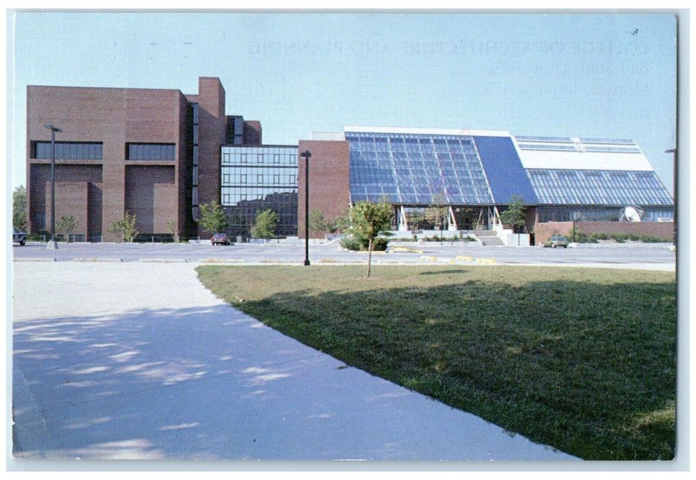 1987 College Architecture Planning Ball State University Muncie Indiana Postcard