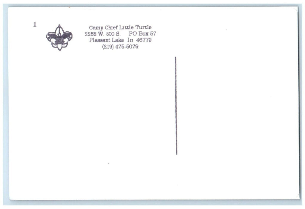 1960 Swimming Camp Chief Little Turtle Pleasant Lake Indiana IN Vintage Postcard