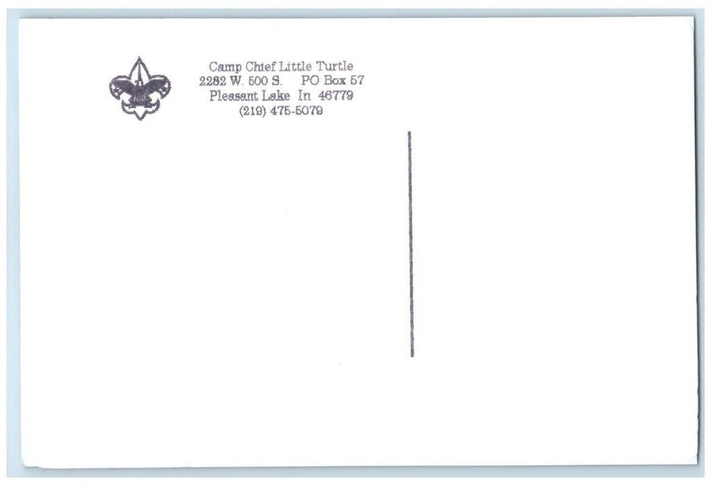 c1960 Jump To Lake Camp Chief Little Turtle Pleasant Lake Indiana IN Postcard