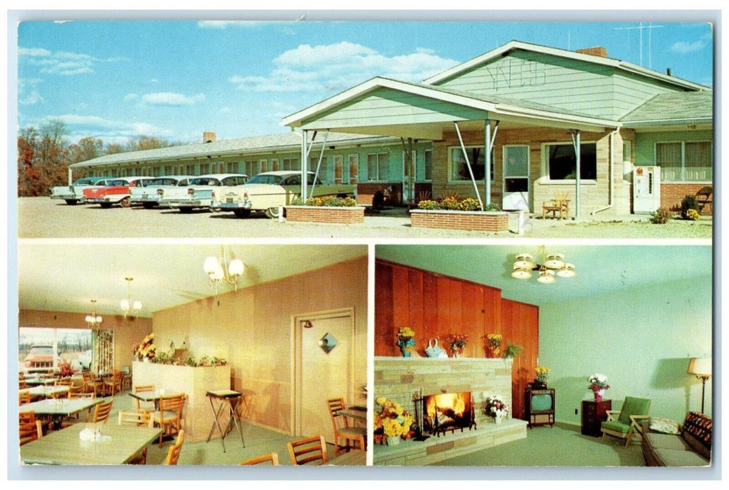 c1961 Holiday House Motel Multi-view Fremont Indiana IN Vintage Antique Postcard