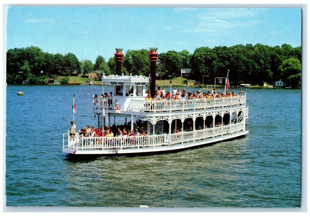 1960 Indiana Beach Lake Shafer Queen Paddle Wheel Monticello Indiana IN Postcard