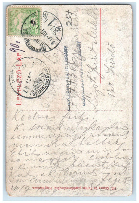 1909 Nagykanizsa Csengeri Street Dunaharaszti Hungary Antique Postcard