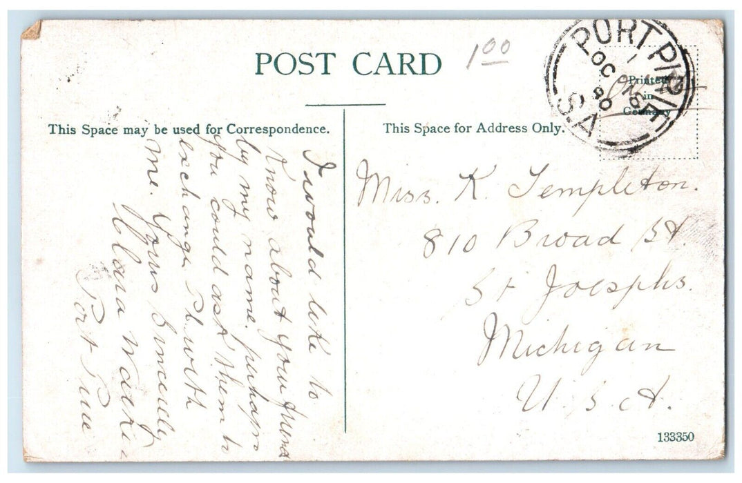 1908 Bridge Across Cox's Creek Bridgewater South Australia Antique Postcard