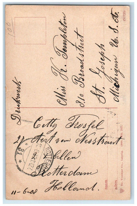 1931 West-kruiskade Rotterdam South Holland Netherlands Posted Vintage Postcard