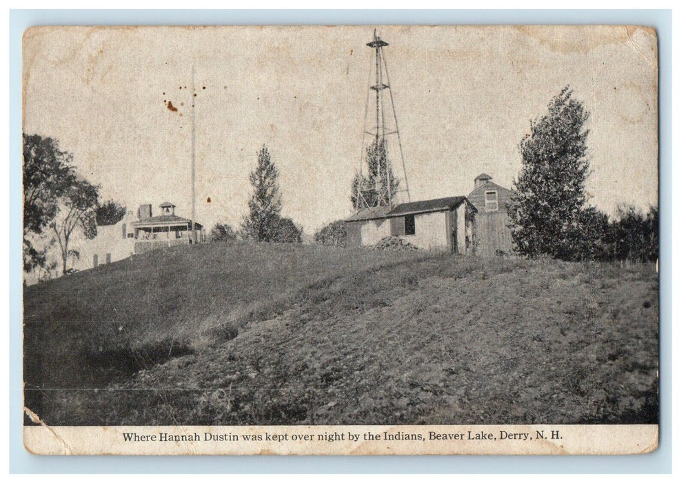 c1910's Hannah And Dustin Over Night Beaver Lake Derry New Hampshire NH Postcard