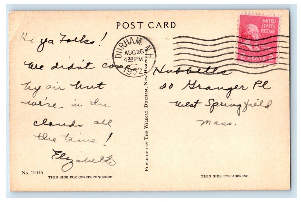 1952 Aerial View Of The University Of New Hampshire Durham NH Vintage Postcard