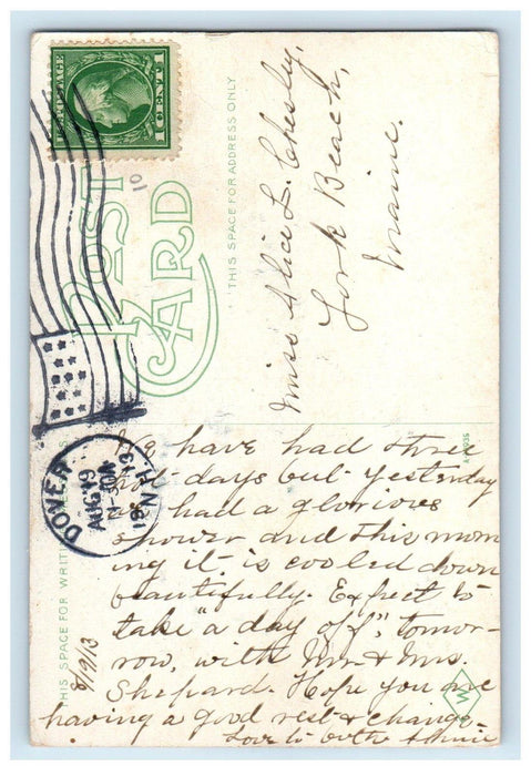 1913 View On The Cocheco River Dover New Hampshire NH Posted Antique Postcard