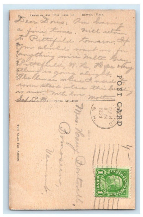 1936 Public Library Building Derry New Hampshire NH Posted Vintage Postcard