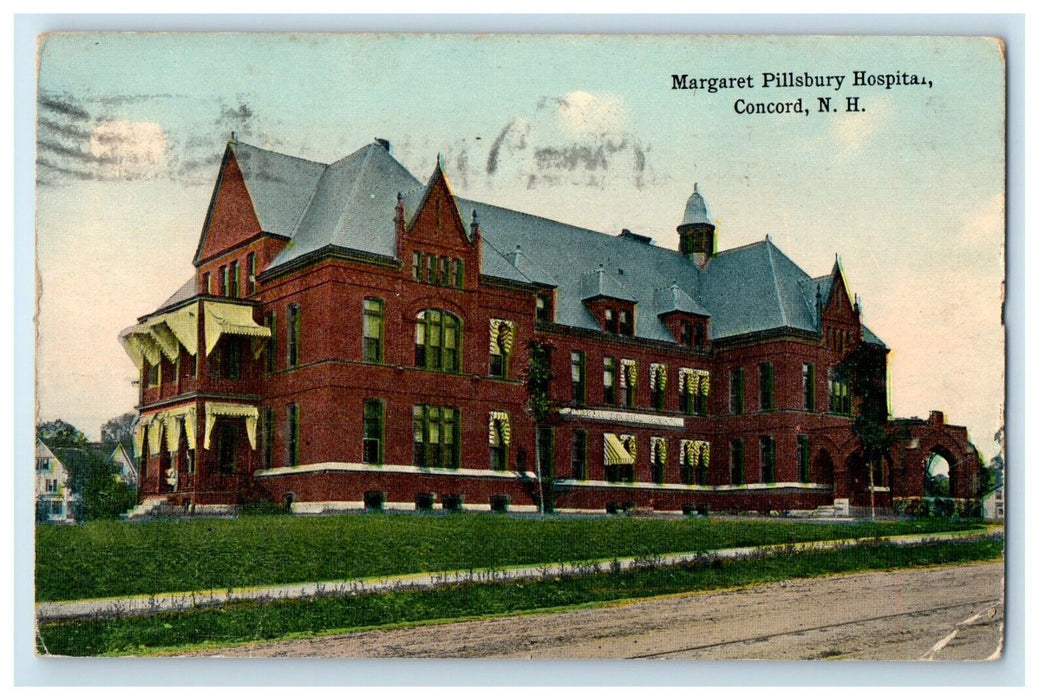 1917 Margaret Pillsbury Hospital Concord New Hampshire NH Posted Postcard