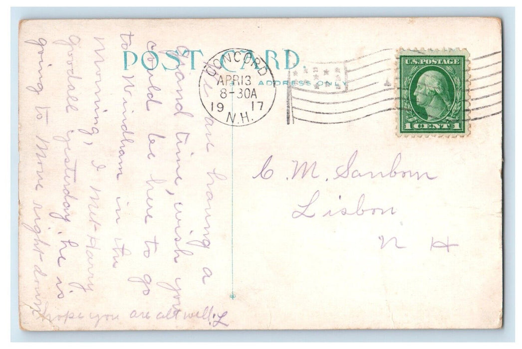 1917 Margaret Pillsbury Hospital Concord New Hampshire NH Posted Postcard