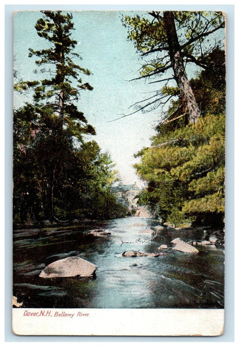 1907 View Of Bellamy River Dover New Hampshire NH Posted Antique Postcard