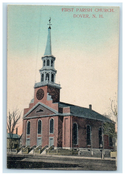 c1910's First Parish Church Dover New Hampshire NH Unposted Antique Postcard