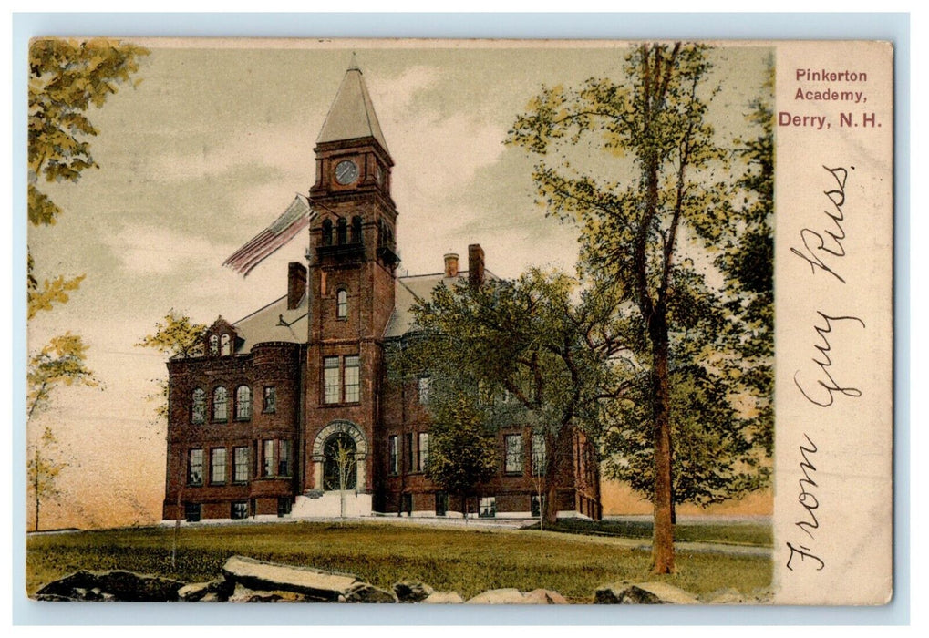 1907 Pinkerton Academy Building Derry New Hampshire NH Posted Antique Postcard