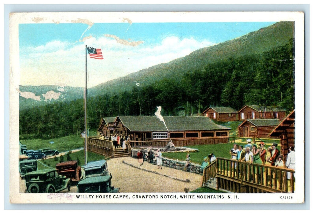 Willey House Camps Crawford Notch White Mountains New Hampshire NH Postcard