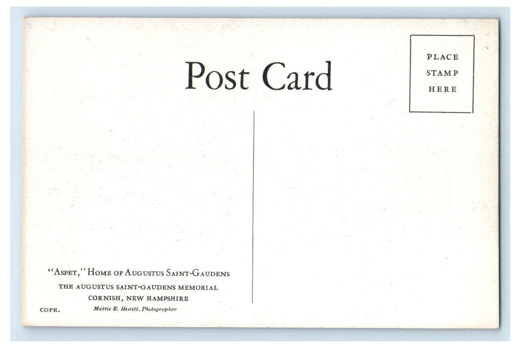 Aspet Home Of Augustus Saint Gaudens Memorial Cornish New Hampshire NH Postcard