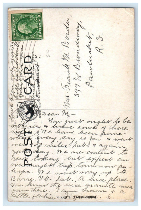 c1910's Blow Me Down Pond & Wilson Road Cornish New Hampshire NH Postcard