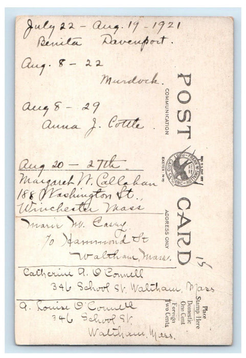 1921 View Of A Shady Road Contoocook New Hampshire NH Posted Vintage Postcard